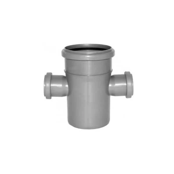 Cruce PP pentru canalizare Turplast-Bis. d 110 x 50 x 50 mm. 90 grade. Gri. image