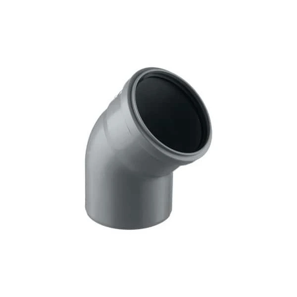 Cot PP pentru canalizare Aquer. d 110 mm. 45 grade. Gri. image