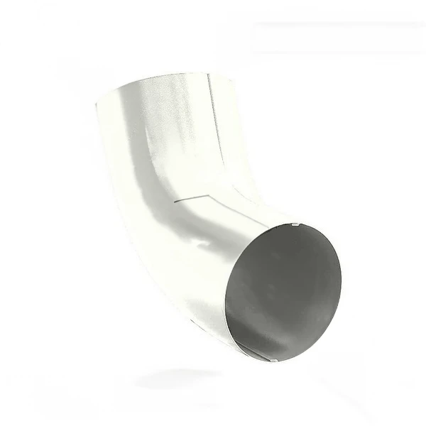 Cot 60 grade racord jgheab pentru sistem pluvial Bilka. Metal. d 90 mm. Alb RAL9010 image