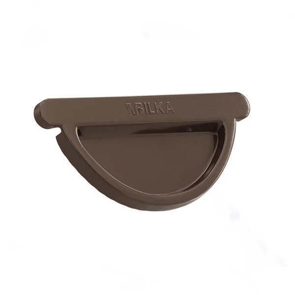 Capac jgheab pentru sistem pluvial Bilka. Metal. d 125 mm. Maro RAL8017. image
