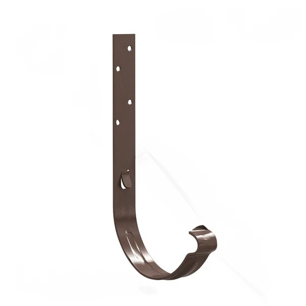 Carlig jgheab lung pentru sistem pluvial Bilka. Metal. d 125 mm. Maro RAL8017. image