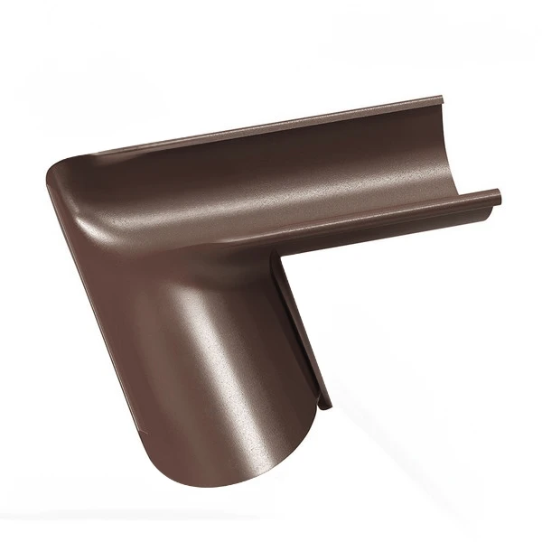 Coltar jgheab pentru sistem pluvial Bilka. Interior. Metal. 90 grade. d 125 mm. Maro RAL8017. image
