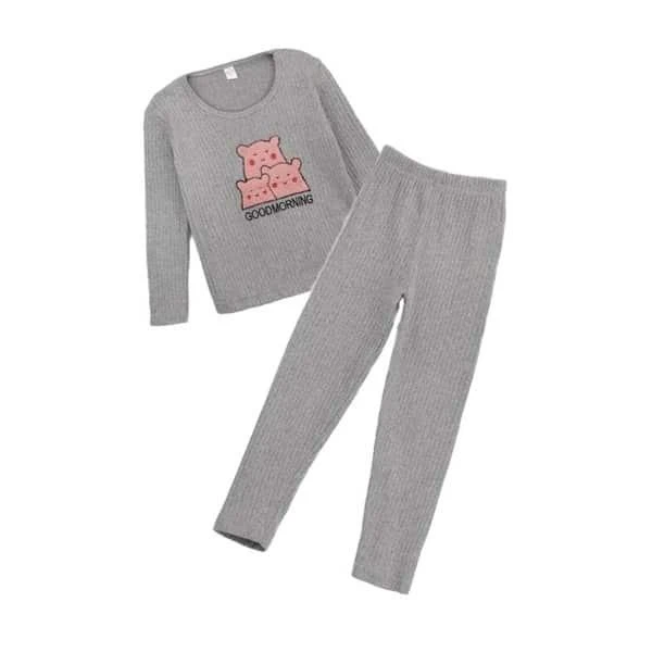 Pijama pentru copii Cotton More. Bumbac. Gri image