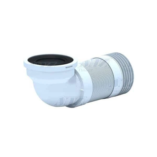 Racord WC flexibil si extensibil cu cot 90grad cu manson. L: 265-450mm. Aniplast 'K719REU' image