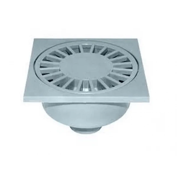 Gratar pentru teava de canalizare Aquer. Iesire dreapta. PVC. Gri. d 50 mm. 100 x 100 mm. image