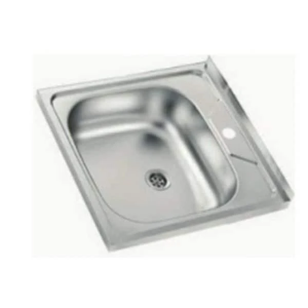 Chiuveta incastrabila ASIL. Fara picurator. Inox. 500 x 500 x 100 mm. d 0.35 mm. Finisaj periat. 0.4 mm. image