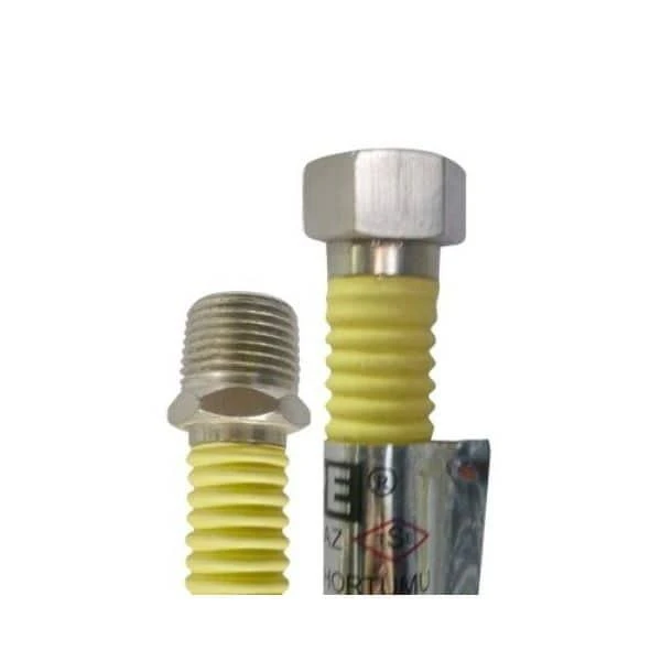 Racord flexibil gaz MF 1/2'. cu protectie PVC galbena. 100сm Fayn Trade image