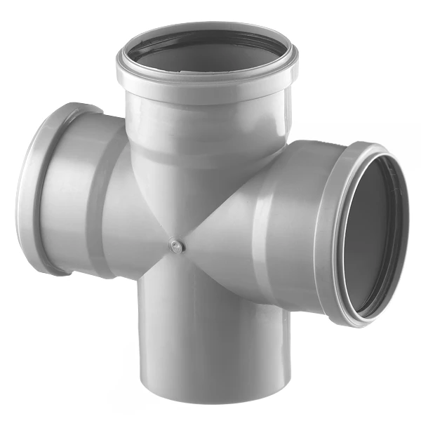 Cruce PP pentru canalizare Turplast-Bis. d 50 x 50 x 50 mm. 90 grade. Gri. image