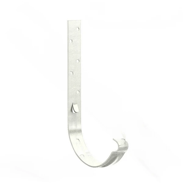 Carlig jgheab lung pentru sistem pluvial Bilka. Metal. d 125 mm. Alb RAL9010. image