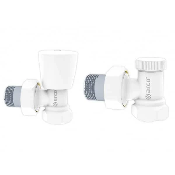 Set robineti pentru uscator de prosoape Tur/Retur TEIDE PLUS Arco. d 1/2". Alb. image