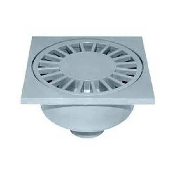 Gratar pentru teava de canalizare Aquer. Iesire dreapta. PVC. Gri. d 50 mm. 150 x 150 mm. image