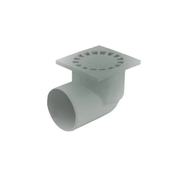 Gratar pentru teava de canalizare Aquer. Iesire in laterala. PVC. Gri. d 50 mm. 100 x 100 mm. image