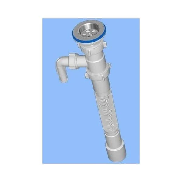 Sifon flexibil alungit 1 1/2' x 40/50 cu racord pentru masina de spalat. Aniplast 'G118' image
