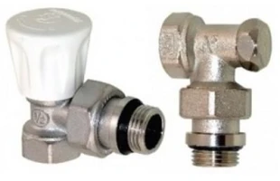 Set robineti radiator coltar Tur+Retur 1/2'. GIACOMINI image