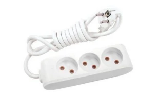 Prelungitor cu 3 prize fara impamintare Multi- Let Viko by Panasonic. 2 m. Alb image
