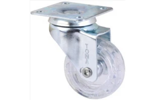 Roata pivotanta cu placa, transparenta, greutate max. 20kg image