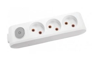 Bloc 3 prize fara impamintare si buton de pornire/ oprire Multi- Let Viko by Panasonic. Alb image