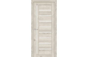 Foaie de usa SMART C067.2 G Doors. Ivory/ Stejar marengo. Cu sticla satin. 80 x 200 cm. 4 cm. image