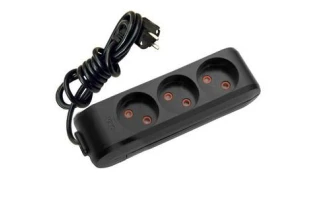 Prelungitor cu 3 prize fara impamintare Multi - Let Viko by Panasonic. 5 m. Negru image