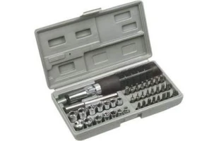 Set surubelnita cu capete interschimbabile si biti Top Tools 39D386. 40 buc. image