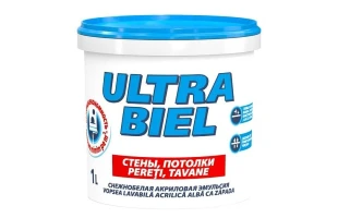 Vopsea acrilica pentru pereti si tavane Ultra Biel Sniezka. Mat. Alba. 1 l. image