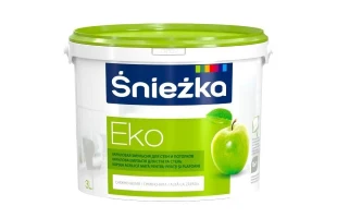 Vopsea acrilica lavabila pentru pereti si tavane EKO Sniezka. Mat. Alba. 3 l. image
