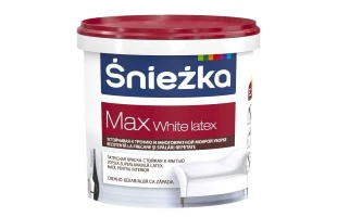 Vopsea latex superlavabila pentru interior Max White Latex Sniezka. Mat. Alba. 1 l. image