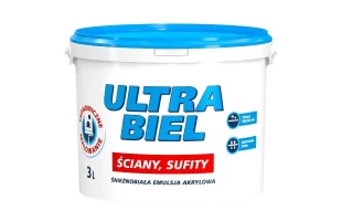 Vopsea acrilica pentru pereti si tavane Ultra Biel Sniezka. Mat. Alba. 3 l. image