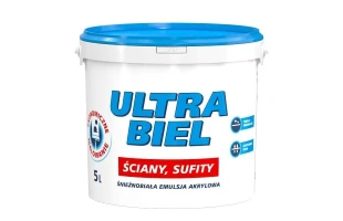 Vopsea acrilica pentru pereti si tavane Ultra Biel Sniezka. Mat. Alba. 5 l. image