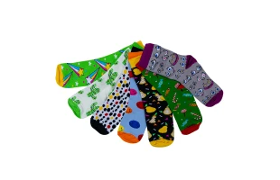 Set 7 perechi sosete pentru dame cu imprimeu. Marime 37 - 40 image