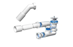 Sifon ANI pentru cada cu preaplin. reglabil 1 1/2' cu teava flexibila 40x50. Aniplast 'E216' image