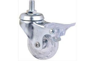 Roata pivotanta, cu frana si fixare pe bolt, transparenta, greutate max. 20kg image