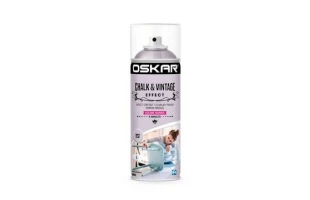 Vopsea spray lemn/ metal Chalk &amp; Vintage Effect OSKAR. Interior / Exterior. Dirty Liliac. 400 ml. image