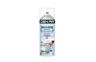 Vopsea spray lemn/ metal Chalk &amp; Vintage Effect OSKAR. Interior / Exterior. Greek Blue. 400 ml. image
