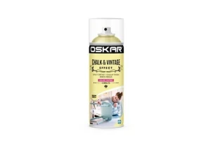 Vopsea spray lemn/ metal Chalk &amp; Vintage Effect OSKAR. Interior / Exterior. Russian Vanilla. 400 ml. image