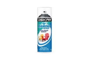 Vopsea spray lemn/ metal Diamond Gloss OSKAR. Interior / Exterior. Gri RAL7011. 400 ml. image