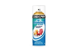 Vopsea spray lemn/ metal Diamond Gloss OSKAR. Interior / Exterior. Galben trafic RAL1023. 400 ml. image