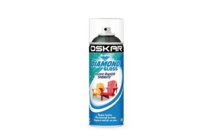 Vopsea spray lemn/ metal Diamond Gloss OSKAR. Interior / Exterior. Verde inchis RAL6005. 400 ml. image