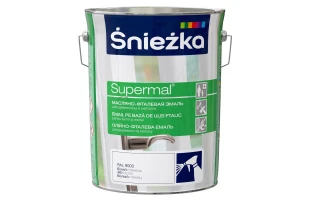 Email Supermal Sniezka. Lemn/ Metal. Alb. Lucios. 0.4 l. image