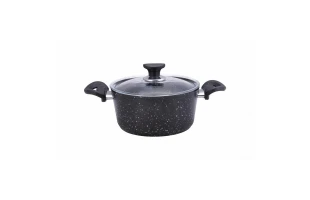 Cratita cu capac, neagra, 20cm, Diez Ezme Derin Tencere image
