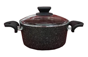 Cratita cu capac, gri, 20cm, Diez Ezme Derin Tencere image