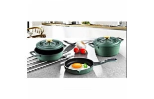 Set vesela, 5 piese, verde image