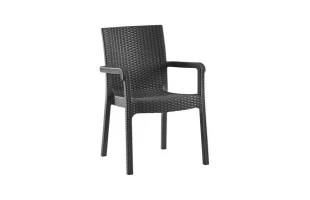 Scaun din ratan, negru, Trend Lux image