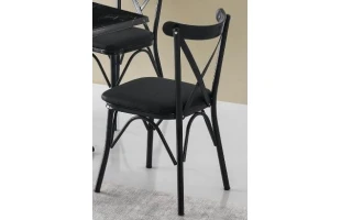 Scaun cu spatar, carcasa neagra, sezut negru, CAPRAZ, Mobilgen image
