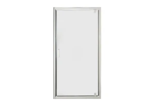 Usa de dus, batanta, 80x190cm, sticla securizata 5 mm, transparent, profil alb, SINQUE BIANCA image