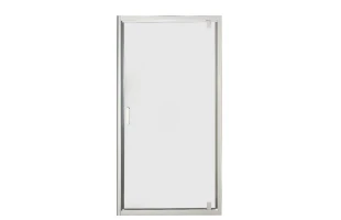 Usa de dus, batanta, 90x190cm, sticla securizata 5 mm, transparent, profil alb, SINQUE BIANCO image