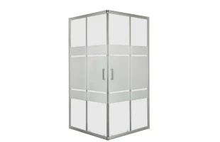 Cabina de dus, patrata, 70x70x190cm, sticla securizata 5 mm, serigrafiata, profil cromat, SINQUE SIL image