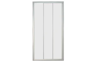 Usa de dus, culisanta, 90x185cm, sticla securizata 4 mm, 3 parti, transparenta,  profil cromat, ESSE image