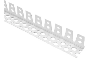 Profil de colt perforat pentru arcade Grace. PVC. Alb. 23 x 23 x 2500 mm. image