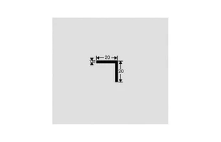Coltar PVC Grace. Auriu. 20 x 20 x 2700 mm image
